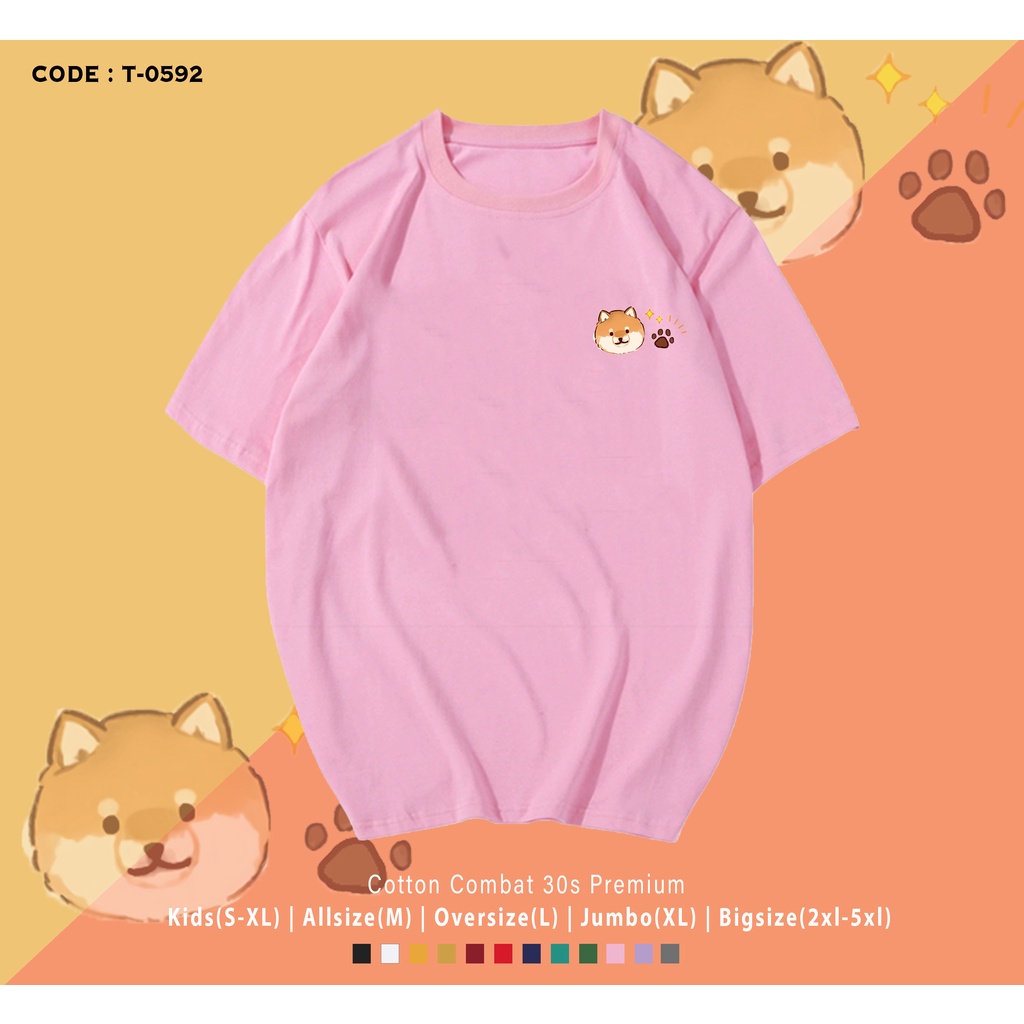 T-SHIRT / KAOS DOG SHIBA INU HEAD / REAL PIC/ IMPORT / BAJU SANTAI BKK