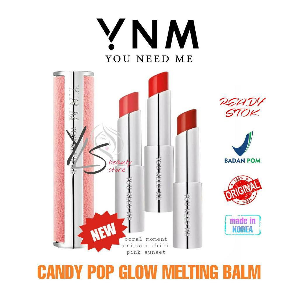 YNM LIP BALM CANDY POP KOREA - TERDAFTAR BPOM - YOU NEED ME CANDY POP GLOW MELTING BALM MURAH