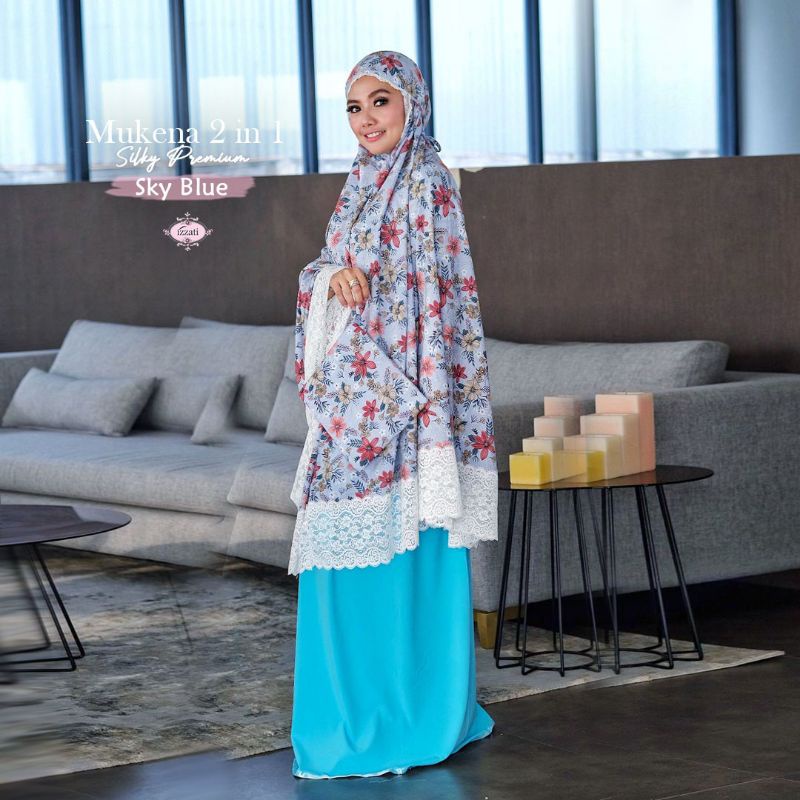mukena 2in1 renda cantik ny izzati muslimah