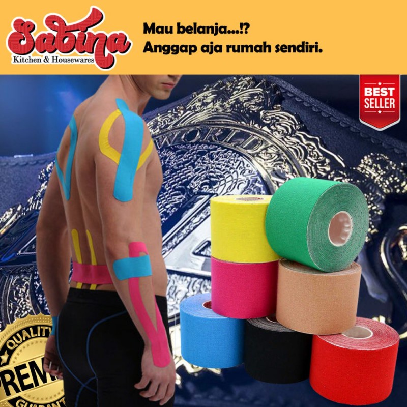 Lakban Perban Anti Cidera Elastic Kinesiology Tape Bandage Injury