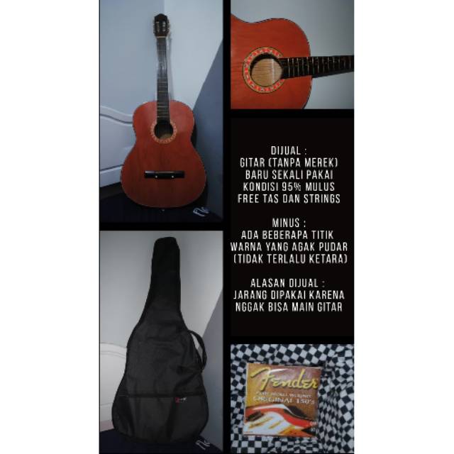 Gitar Bekas Murah Meriah Kondisi Mulus Seperti Baru Free Tas & Strings