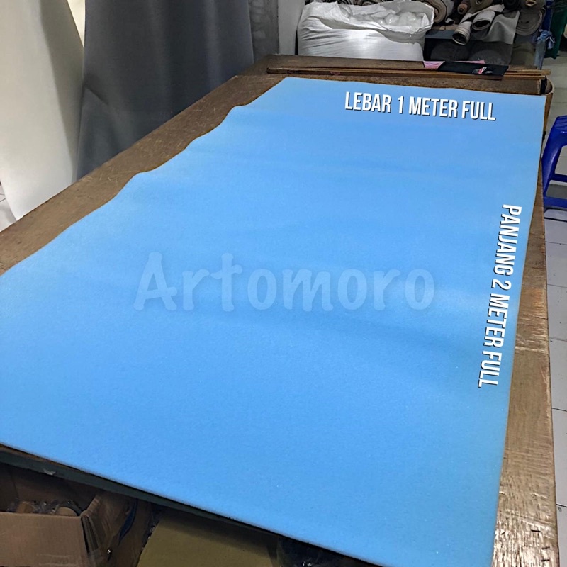 Busa Angin Foam Tipis Lembaran BIRU 8mm (100cm x 200cm FULL) untuk Jok Sofa Kursi