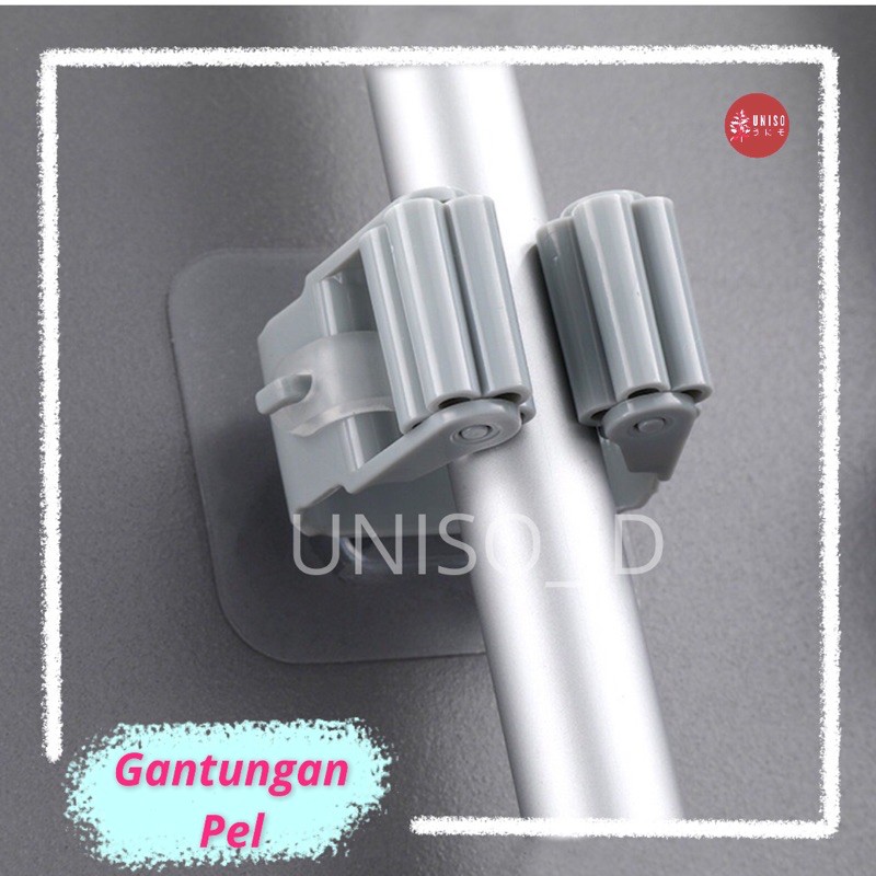 Jual Uniso Gantungan Sapu Alat Pel Mop Holder Gantungan Hook Kain Pel Sapu Holder Sapu