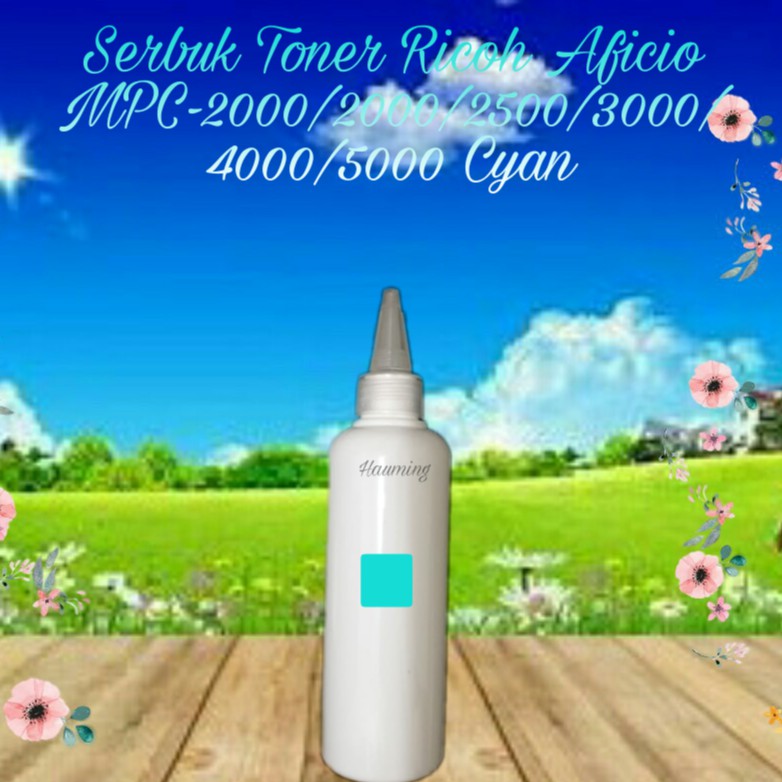 Serbuk Toner Ricoh Aficio MP C2000 C2500 C3000 C4000 C5000 MPC2000 MPC2500 MPC3000 Cyan 1x Isi
