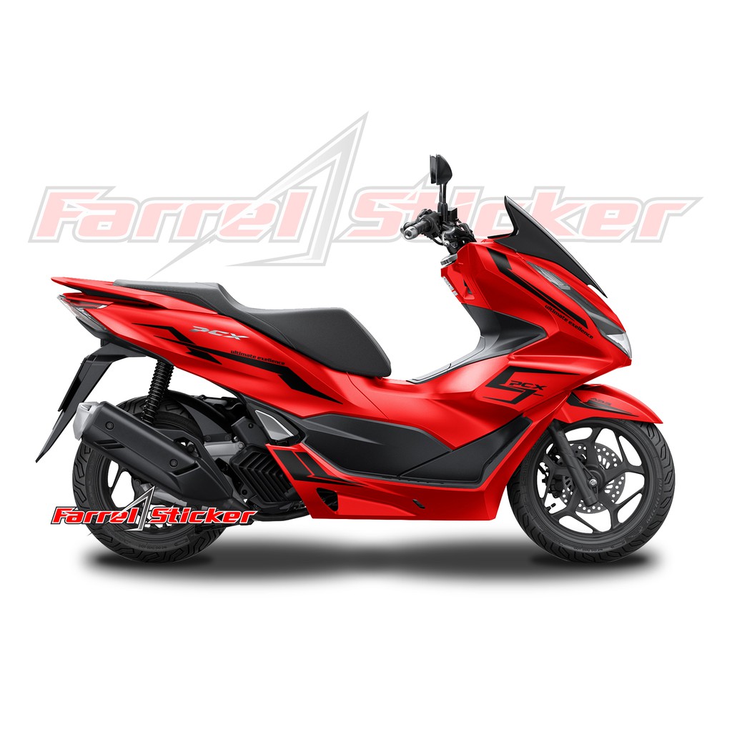 stiker pcx sticker stripping PCX 160 MERAH ct 01