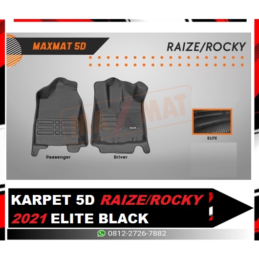 KARPET 5D  RAIZE ROCKY 2021 ELITE BLACK