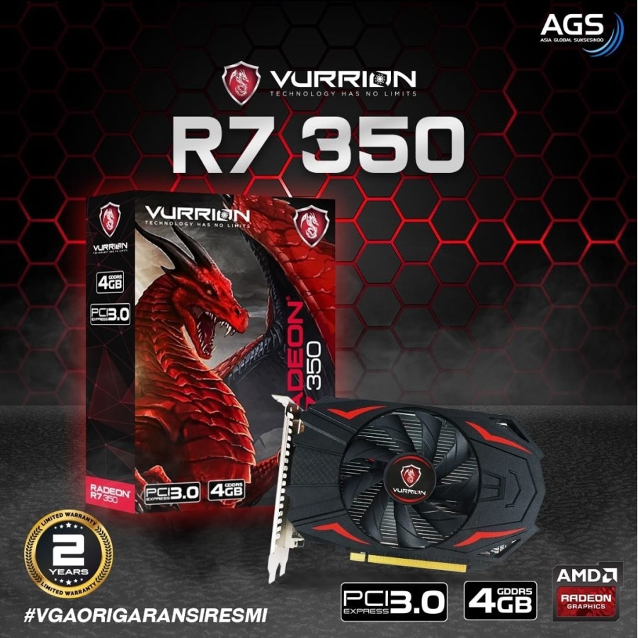 VGA R7-350 4GB DDR5 128BIT VURRION RADEON SERIES