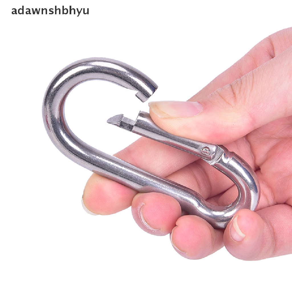 Adawnshbhyu 304gantungan Kunci Spring Carabiner Snap Hook Stainless Steel Quick Link Lock Buckle