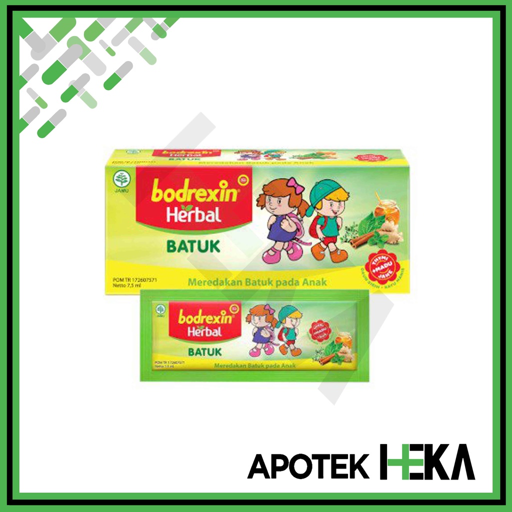 Bodrexin Herbal Batuk 7.5 ml Sachet Box isi 5 - Sirup Batuk Anak (SEMARANG)