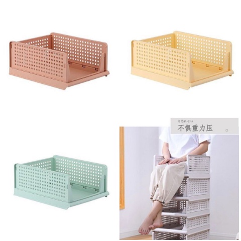 RAK LACI LIPAT, STORAGE BOX, RAK PAKAIAN SUSUN Barang Rak Baju Tempat Baju Rak Laci Storage LEMARI uk.18.5x43x33.5cm