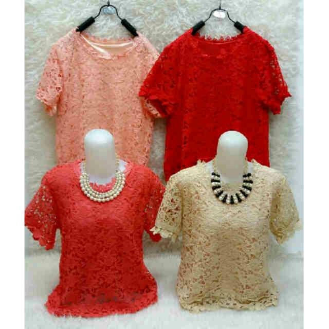 Blouse atasan top brukat import