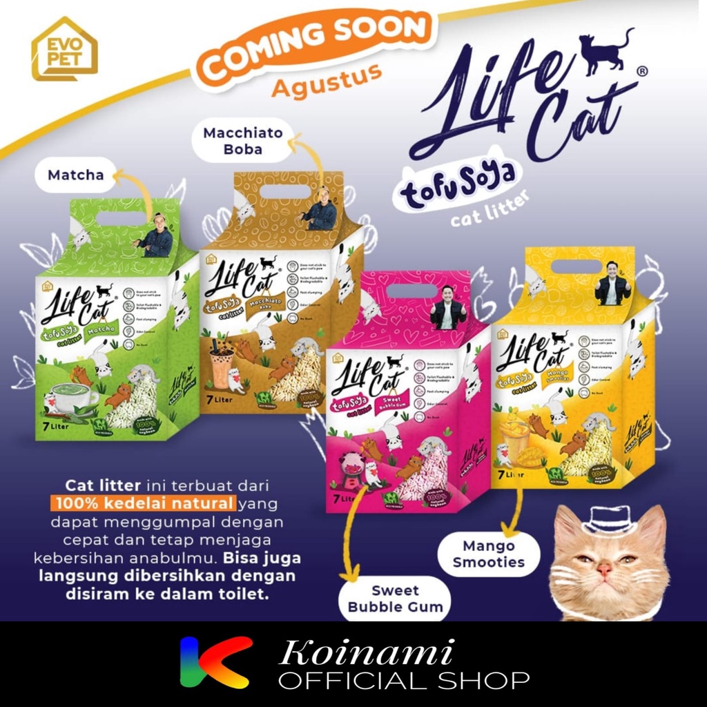 Life Cat Tofu Soya Cat Litter 7L - Pasir Kucing - Pasir Gumpal Kucing