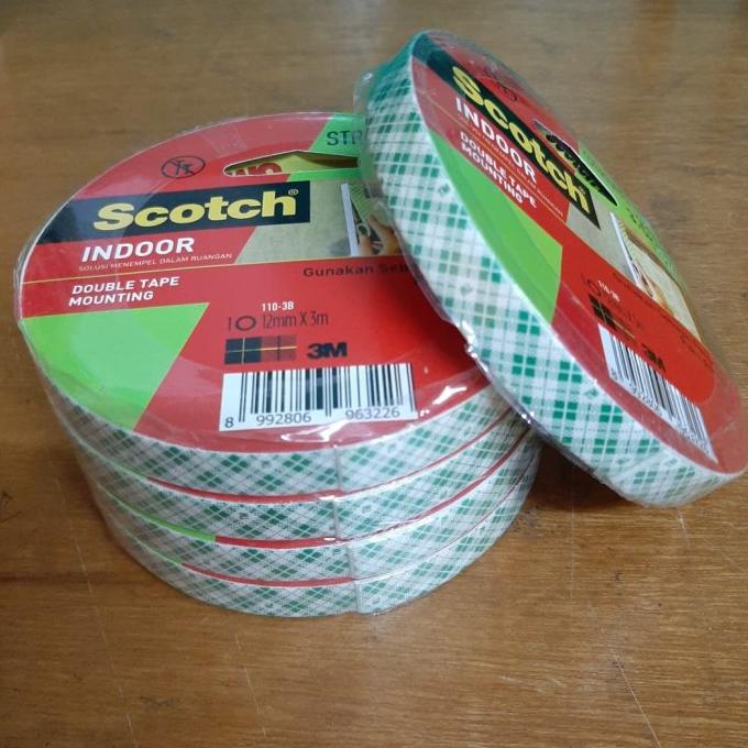 

Double Tape Mounting Scotch 12MM x 3M ORIGINAL 3M - MOUNTING 12
