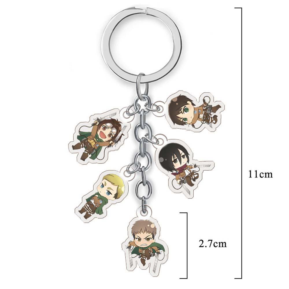 Needway Gantungan Kunci Anime Kartun Jepang Shingeki no Kyojin Acrylic Attack On Titan Keychain