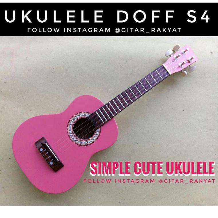 KIRIM HARI INI UKULELE DOFF | UKULELE SENAR 4 | UKULELE | UKULELE SOPRANO | KENTRUNG | GITAR UKULELE | GITAR (ART. Y6025)-4