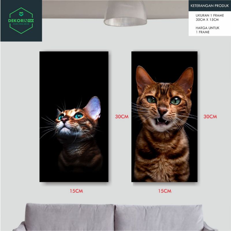 HIASAN DINDING WALL DECOR DEKORASI DINDING HIASAN KAMAR MOTIF CAT #3