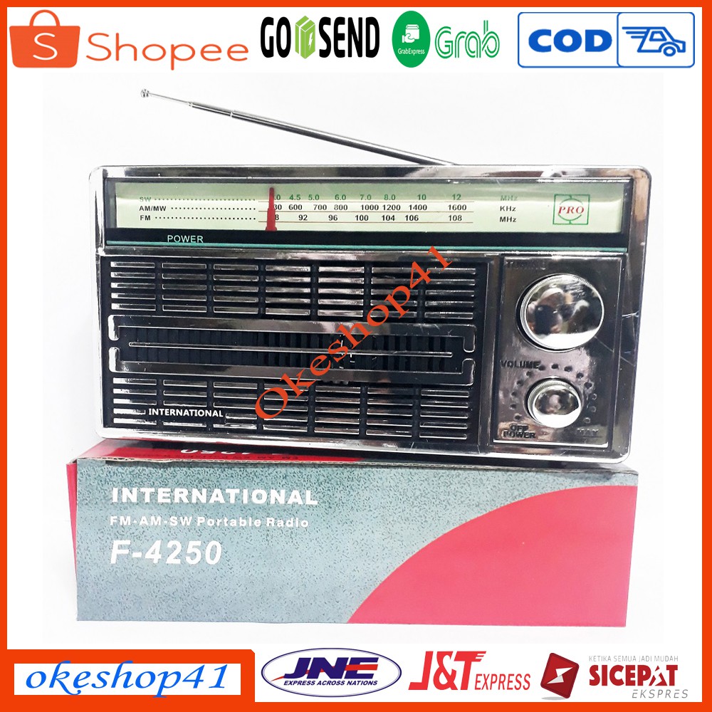 Radio International F-4250 Radio Portable Am Fm Jadul Klasik