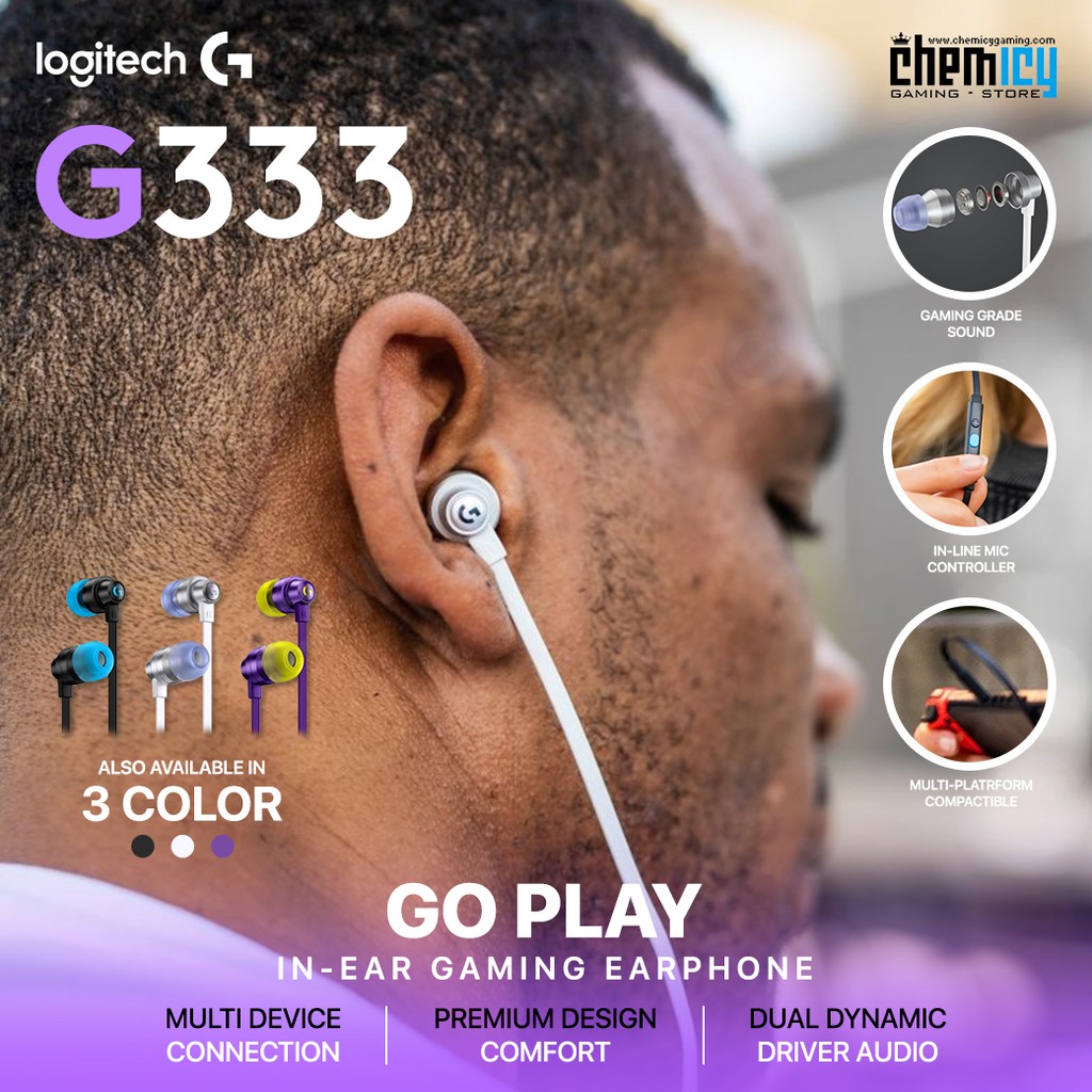 Logitech G333 In-Ear Gaming Earphone