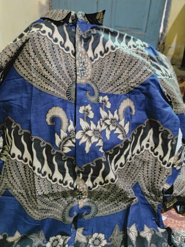 Batik Pria Size M L Xl Xxl  Bswart Batik Hrb026 Kenongo Hem Panjang Padi