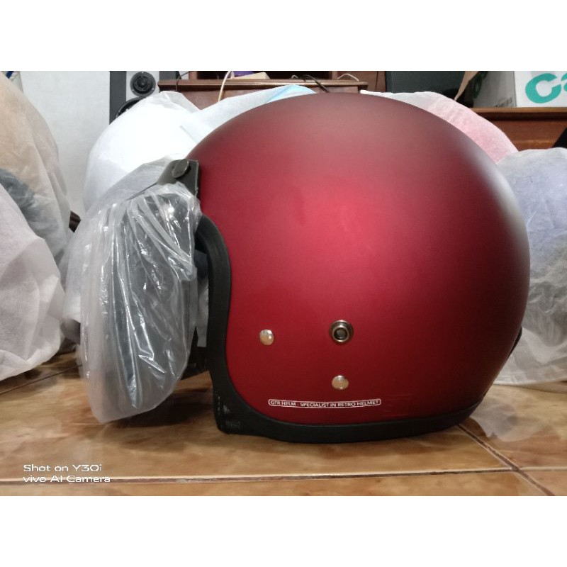 Helm retro gtr plus kaca
