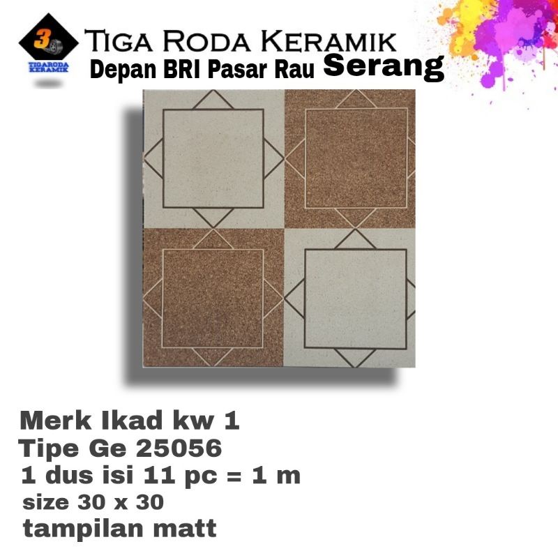 keramik lantai kasar 30x30 ikad