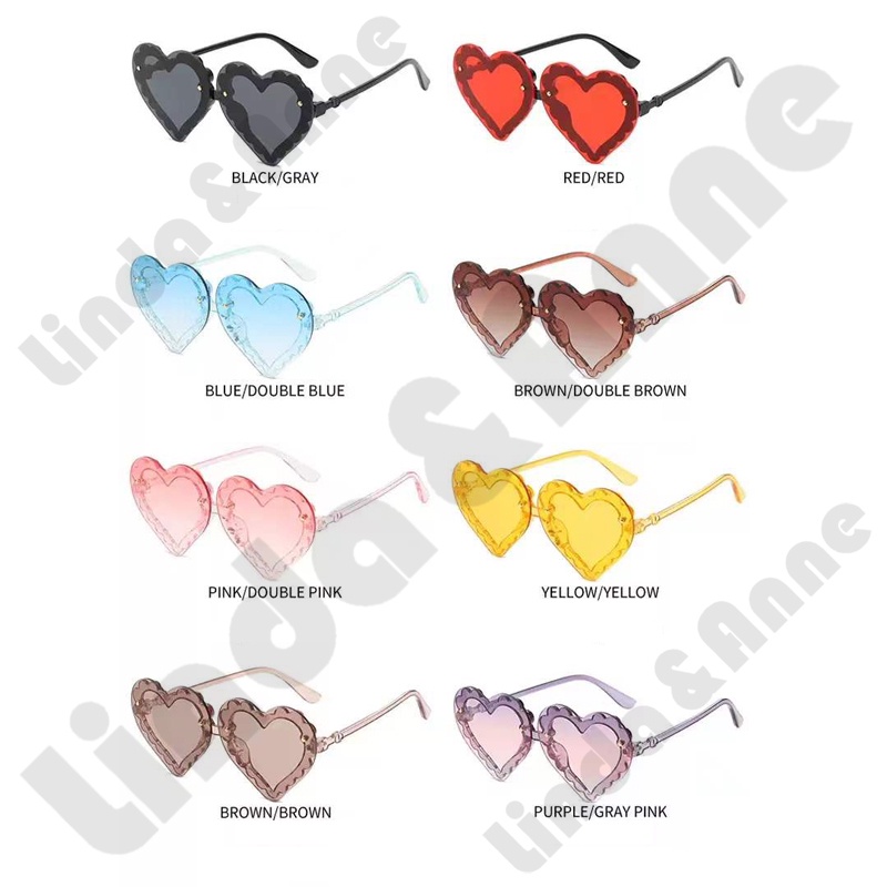 Kacamata Hitam Anak Perempuan Motif Love Korean Fashion - Sunglasses For Kids