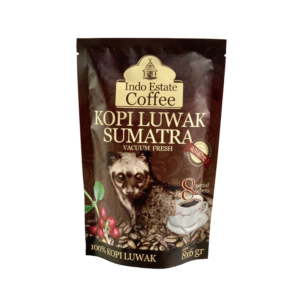 

Indo Estate Coffee Kopi Luwak Sumatra 8 Sachet