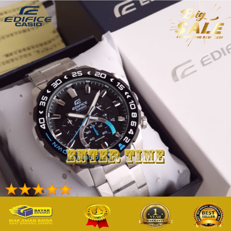 BEST SELLER  JAM TANGAN PRIA KEREN CASIO EDIFICE TYPE EFS S550DB-1AV STAINLESS CHRONO JAM TANGAN HAD
