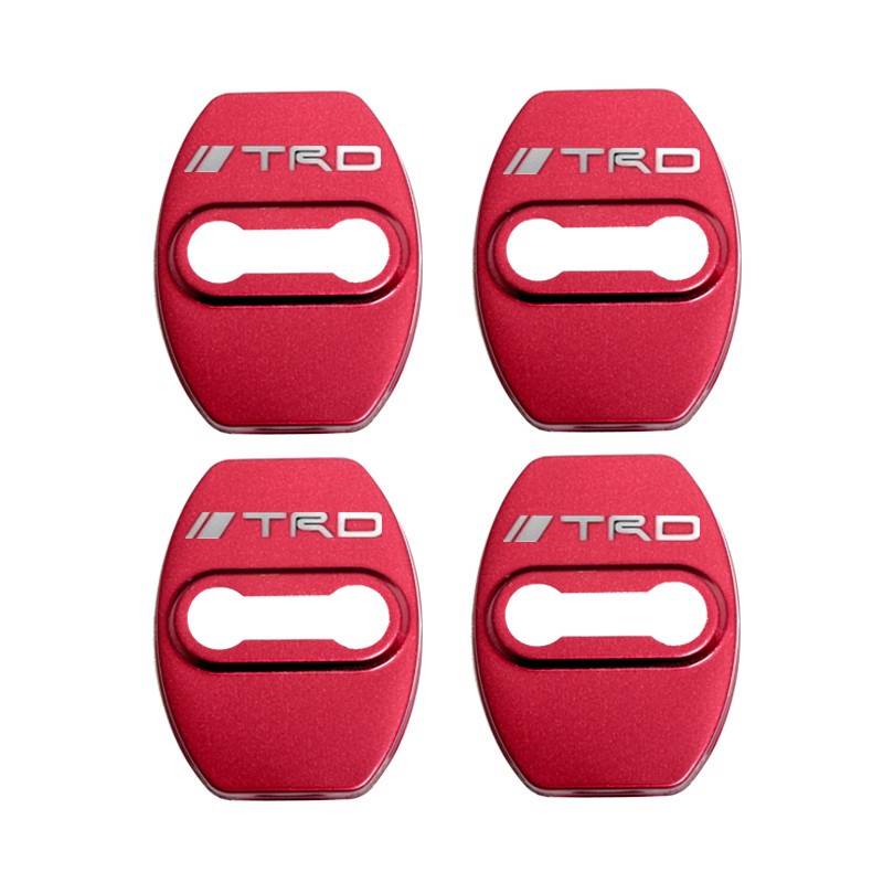 4pcs Cover Pelindung Kunci Pintu Mobil Logo TRD Bahan Stainless Steel Untuk Toyota Venza PRADO PRIUS HIGHLANDER Previa COROLLA