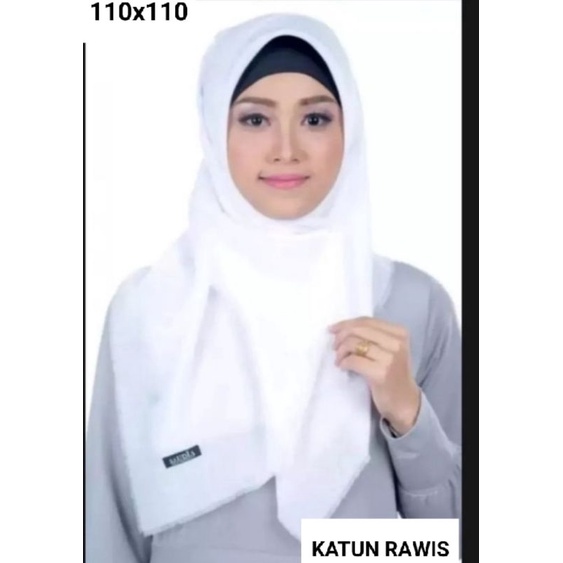 HIJAB SEGI EMPAT KATUN RAWIS POLOS HIJAB ANAK SEKOLAH