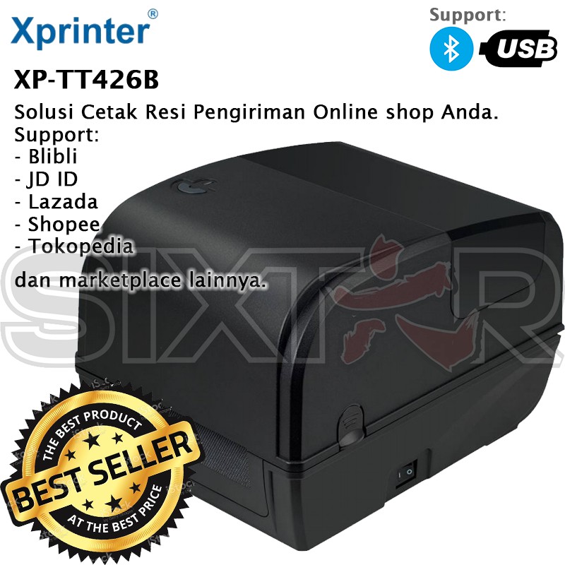 Xprinter XP-TT426B Thermal Transfer / Thermal Direct Printer Barcode Label USB + Bluetooth [110mm]