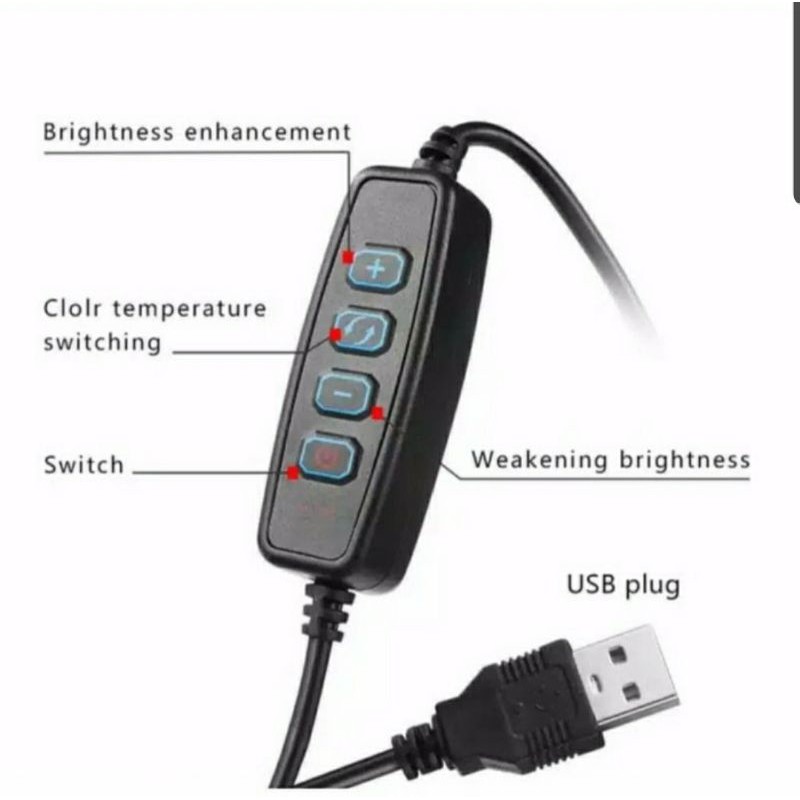 RING LIGHT 33CM PLUS 3 KAKI RING FILL LIGHT SELFIE PHOTO STUDIO LIVE STREAMING