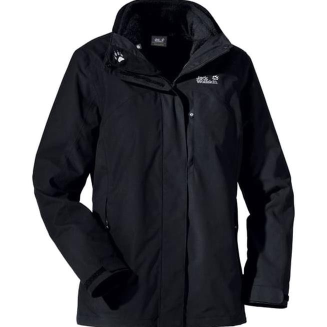 C2C6 JACK WOLFSKIN (JWS) MAJESTIC BAY 3 IN 1 TEXAPORE JACKET BLACK ALER
