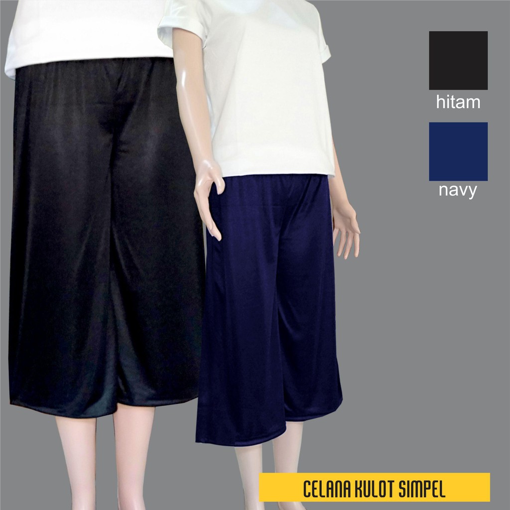 Celana Pendek Kulot Wanita Polos - Celana Pendek 7/8 Wanita - Celana Kulot Simpel - Kulot Murah