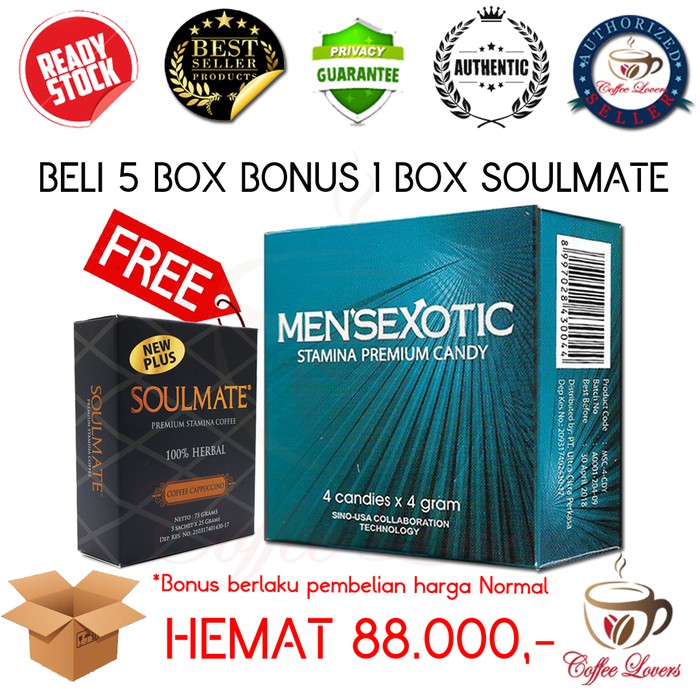 MENSEXOTIC CANDY NEW EXPIRED 05-2020 ISI 4 PCS ORIGINAL 100%