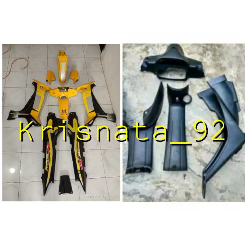 Cover full set body halus kasar fiz r F1zr kuning hitam caltex.
