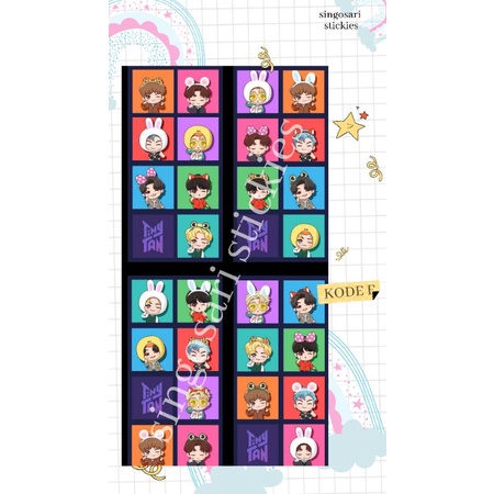 

[Min 3 set]Singosari stickies tinytan2 Sticker aestethic / Sticker vinyl / Sticker lucu / Sticker mini