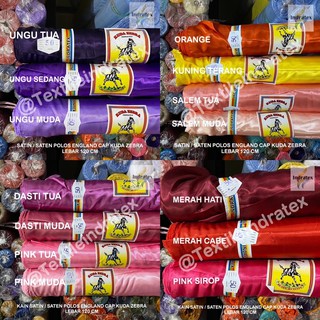 Jual ( Per Setengah Meter ) Kain Satin Polos Saten SILK ENGLAND ...