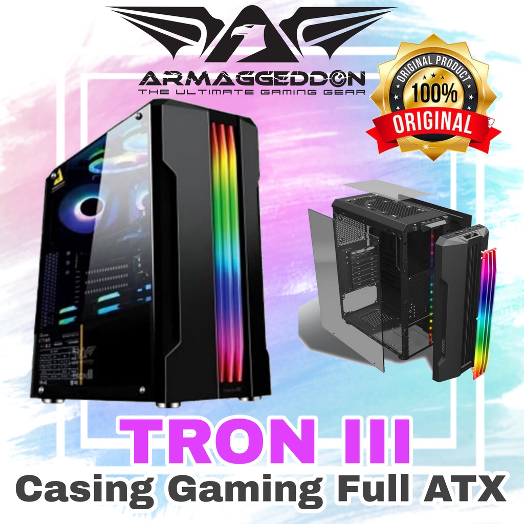 Casing PC Gaming Armaggeddon TRON III (T3) - Casing Armagedon TRON 3 Full ATX / Micro ATX / ITX