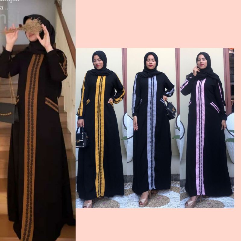 Gallery Exclusive Abaya Hitam Gamis Dubai Niezma