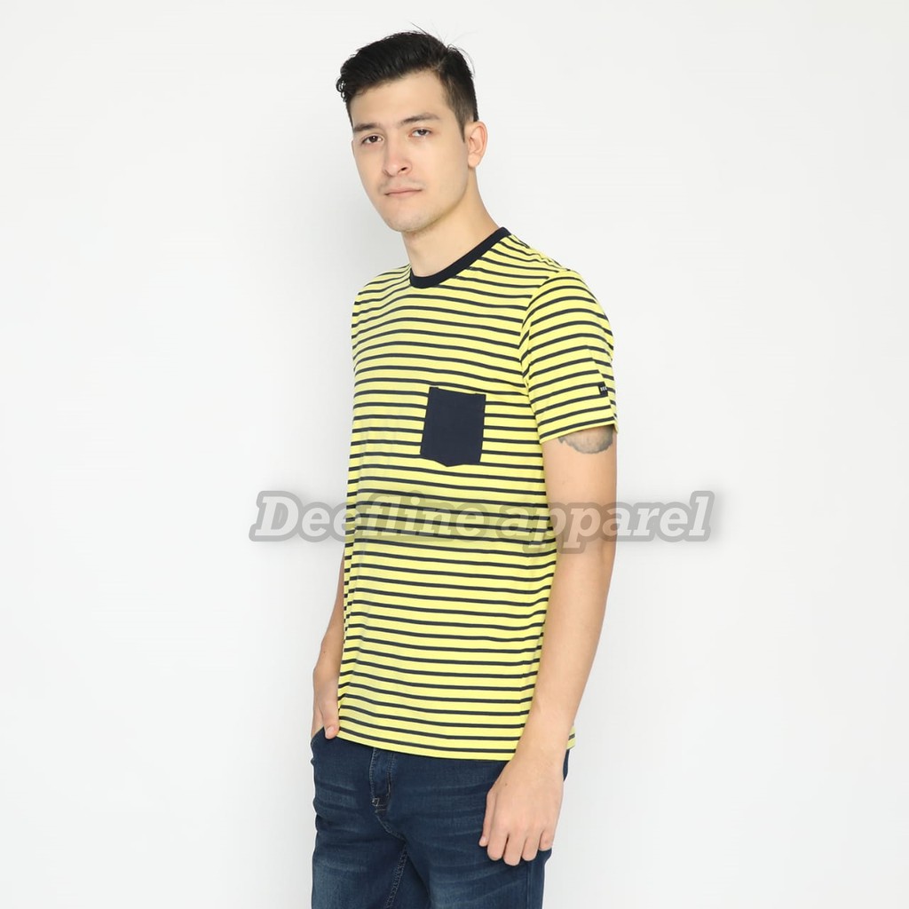 Deefline T-Shirt Stripe Aseo Mustard Pocket