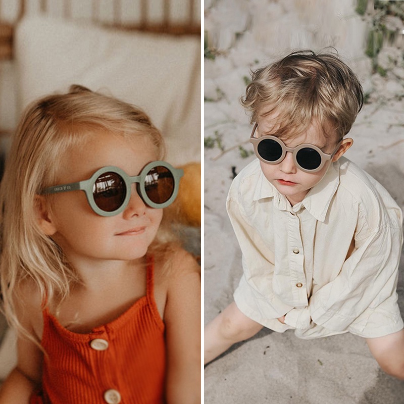 Kacamata Anak Anak Bulat 0 - 8 Tahun Anti UV Outdoor Anti UV 400