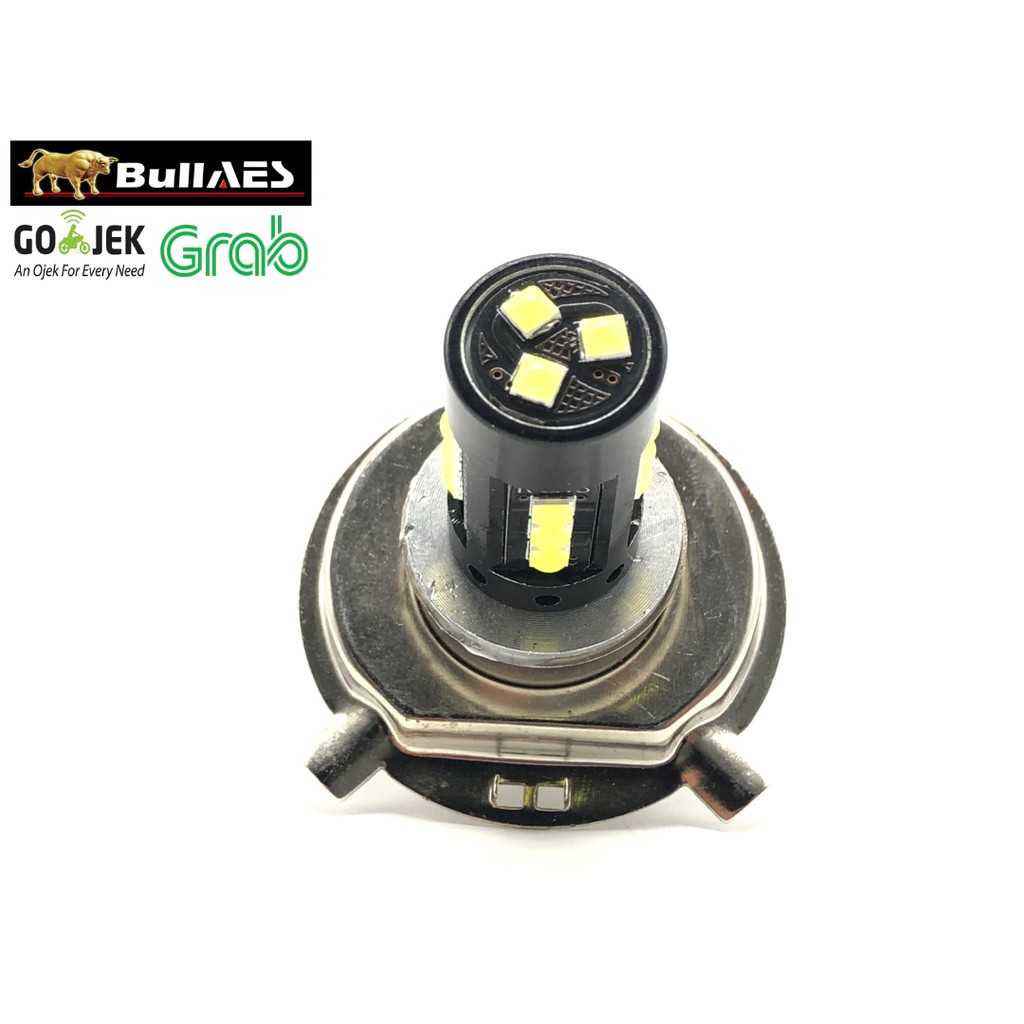 BOHLAM LED H4 15 MATA LED 3030 SMD 15 MATA LED I BOHLAM H4 LED I BULB LED H4 I Lampu Depan H4