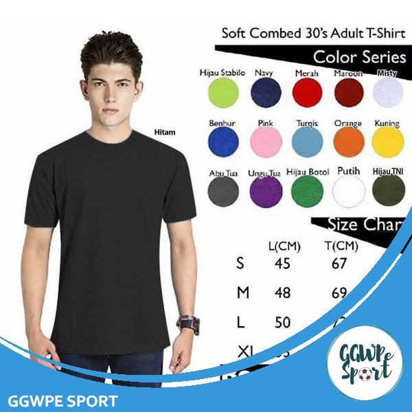 KAOS POLOS LENGAN PENDEK PRIA COWOK LAKI LAKI KATUN COMBED 30S GARANSI KUALITAS TERBAIK