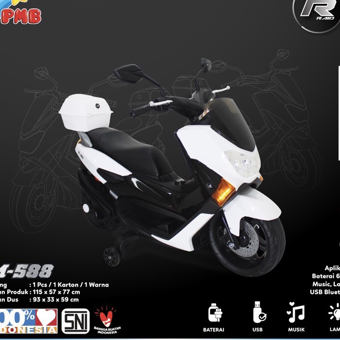 Motor Aki PMB M 588 RAID NMAX ( KHUSUS GOSEND ) | Shopee Indonesia
