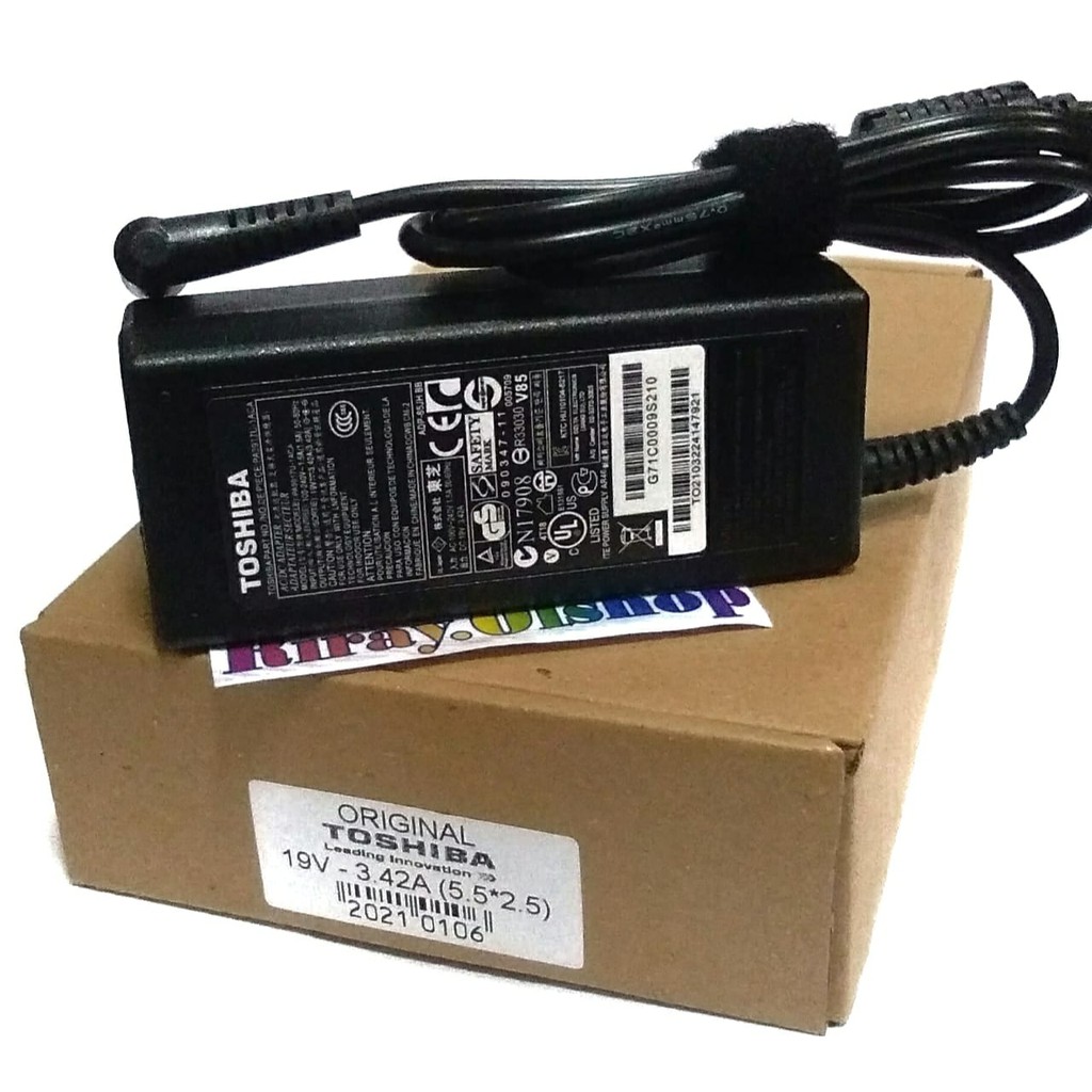 Adaptor Charger Original Laptop Toshiba Satellite 19V-3.42A STD