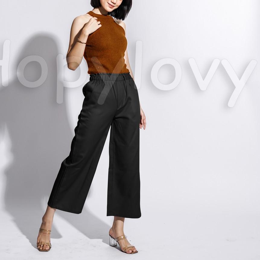 HOPYLOVY - Celana Kulot Wanita bahan Katun American Drill Jesika