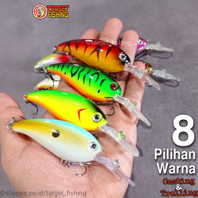 Crankbait Lidah Panjang 68mm 14gr - Umpan Casting Muara Trolling 3Meter