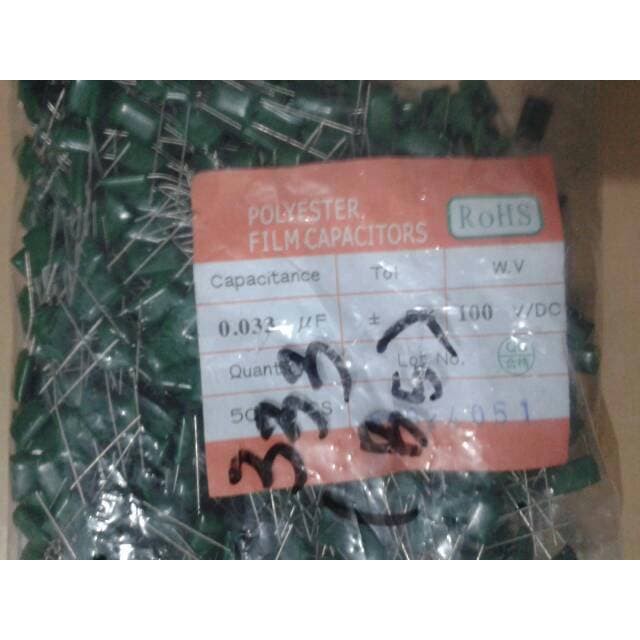 KAPASITOR MILAR 33nf 33 nf - 333 100V