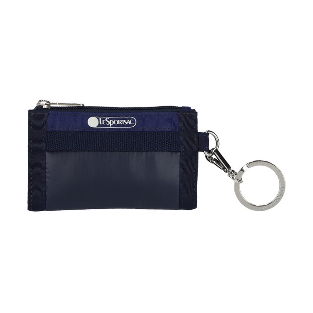 LeSportsac SHEEN ZIP CARD CASE In DEEP BLUE L3856C343W21